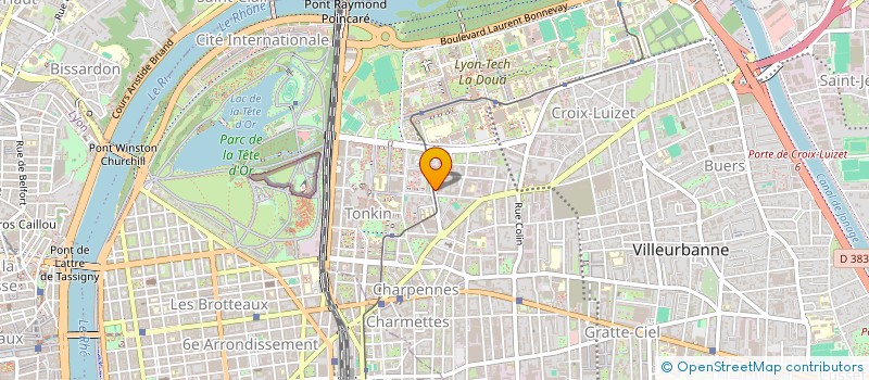 localisation de l'entreprise LES CANALISATEURS DU SUD-EST  VILLEURBANNE