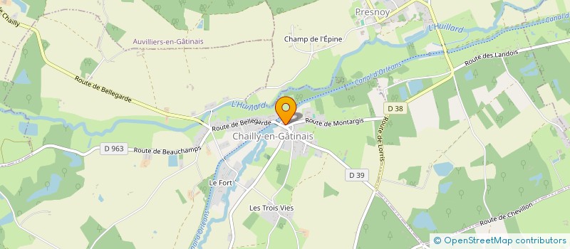 localisation de l'entreprise LES CANALOUX DE CHAILLY-EN-GATINAIS à CHAILLY-EN-GATINAIS