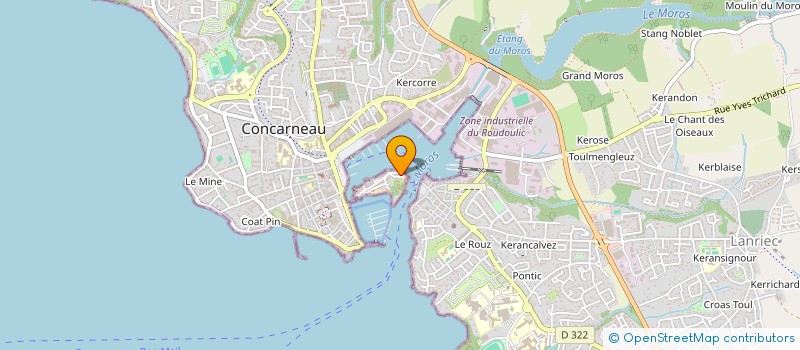 localisation de l'entreprise LES CANARDS BRETONS  CONCARNEAU