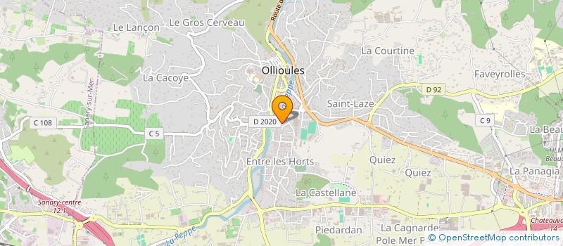 localisation de l'entreprise LES CANNIERS à OLLIOULES