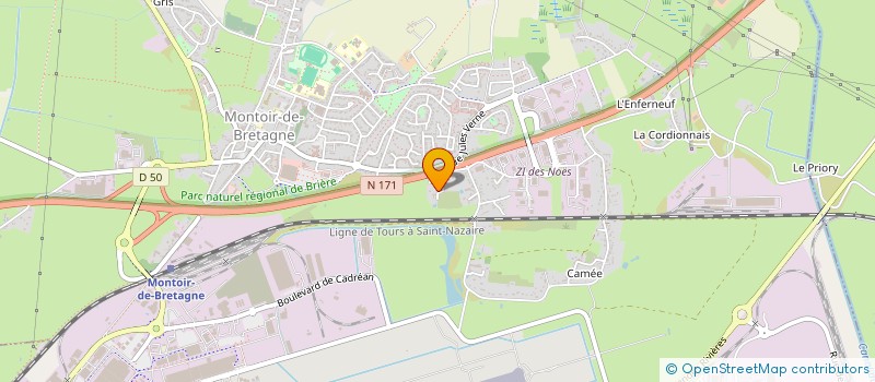 localisation de l'entreprise LES CANONNIERS DE MONTOIR  MONTOIR-DE-BRETAGNE