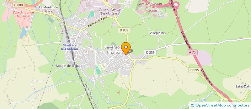 localisation de l'entreprise LES CANOPEES DE COURRY  SEVERAC D'AVEYRON