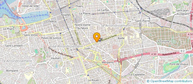 localisation de l'entreprise LES CANOUBIERES à MARSEILLE