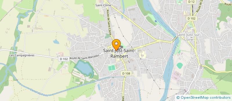localisation de l'entreprise LES CANOUS DU FOREZ à SAINT-JUST-SAINT-RAMBERT