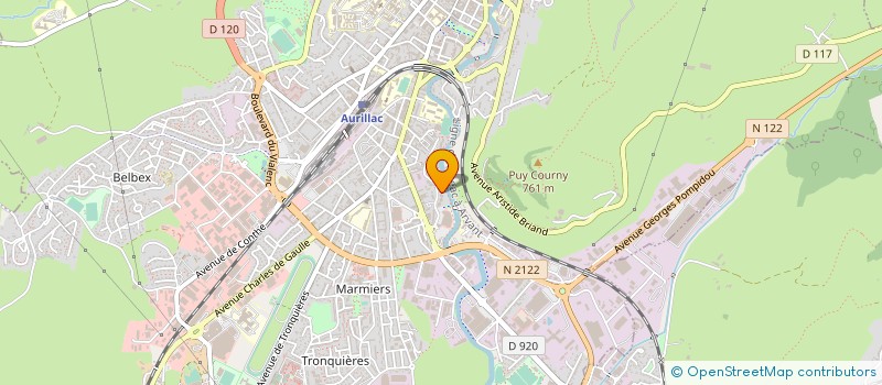 localisation de l'entreprise LES CANTALOUPS-GAROUS à AURILLAC
