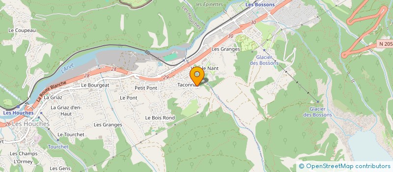 localisation de l'entreprise LES CAPUCINES  LES HOUCHES