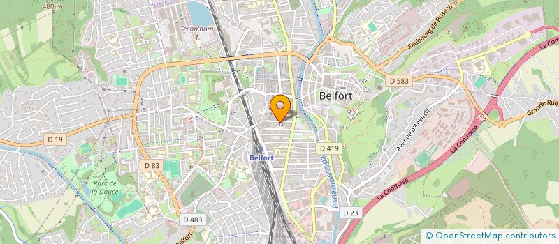 localisation de l'entreprise LES CAPUCINS à BELFORT