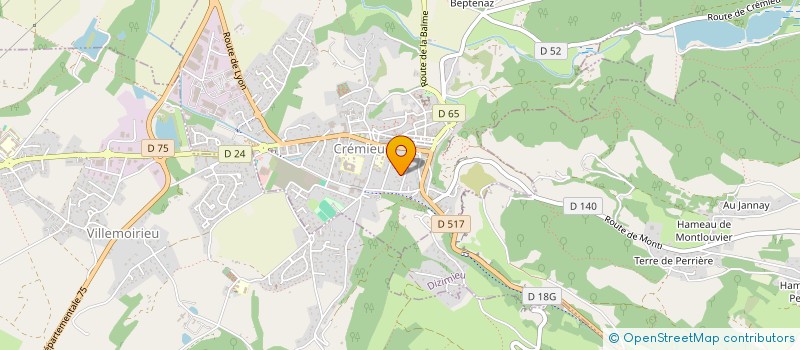 localisation de l'entreprise LES CAPUCINS  CREMIEU