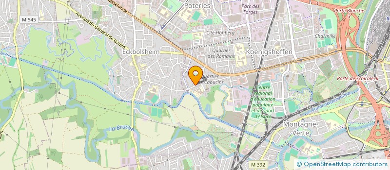 localisation de l'entreprise LES CAPUCINS VERTS à STRASBOURG