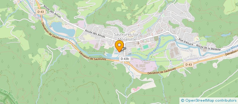 localisation de l'entreprise LES CARDINAUX  SAULXURES-SUR-MOSELOTTE