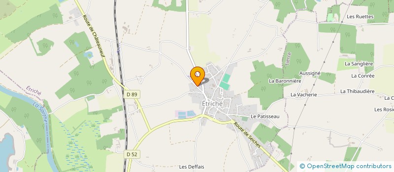 localisation de l'entreprise LES CARRELEURS ANGEVINS  ETRICHE