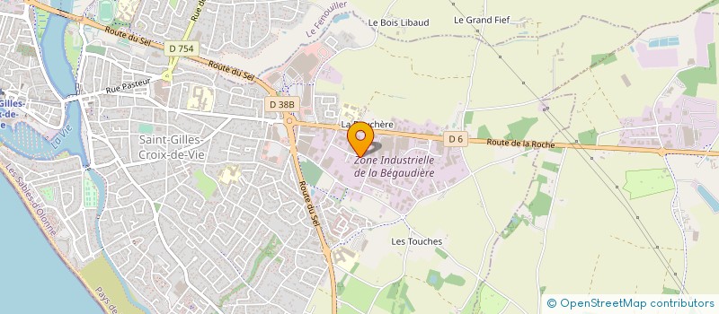 localisation de l'entreprise LES CARRELEURS ASSOCIES à SAINT-GILLES-CROIX-DE-VIE