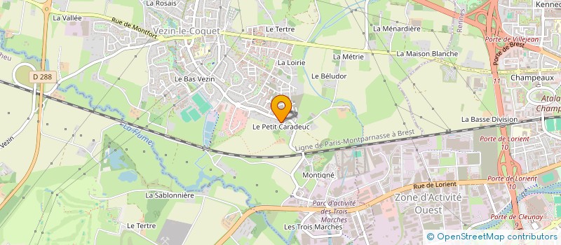 localisation de l'entreprise LES CARRES  VEZIN-LE-COQUET