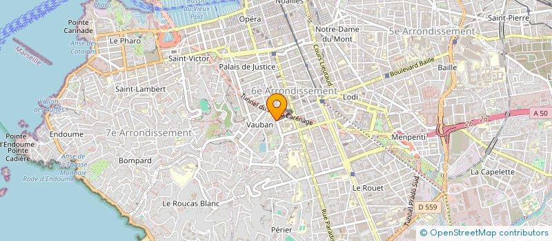 localisation de l'entreprise LES CARRES DU SUD à MARSEILLE