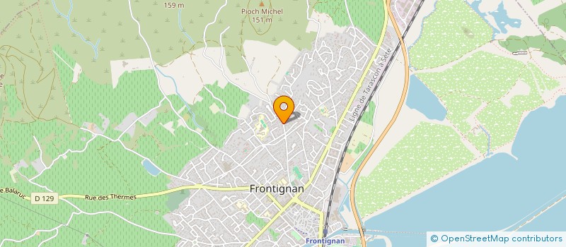 localisation de l'entreprise LES CARRIERES à FRONTIGNAN