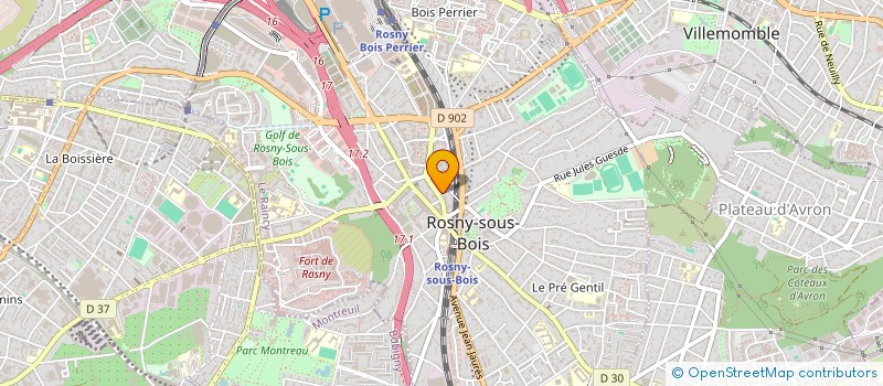localisation de l'entreprise LES CARRIERES à ROSNY-SOUS-BOIS