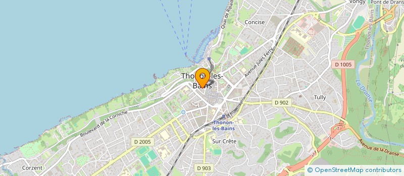 localisation de l'entreprise LES CARRIERES CHABLAISIENNES à THONON-LES-BAINS