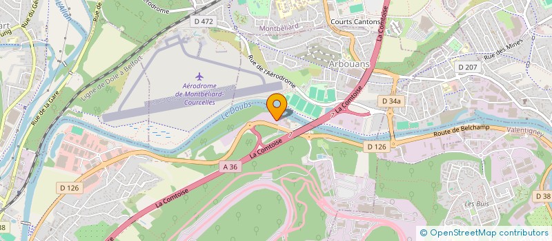 localisation de l'entreprise LES CARRIERES COMTOISES  VOUJEAUCOURT