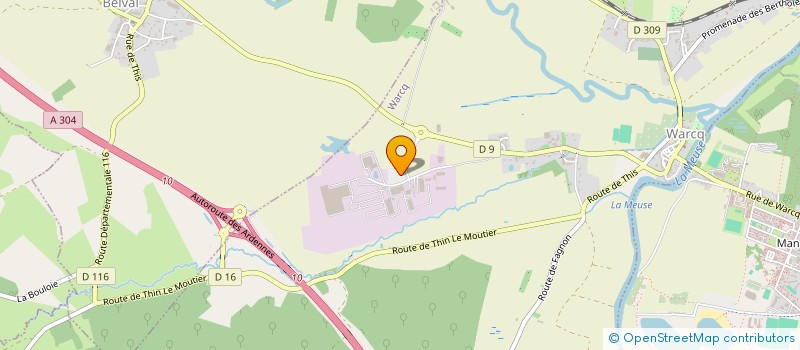 localisation de l'entreprise LES CARRIERES DE VIGNORY  WARCQ