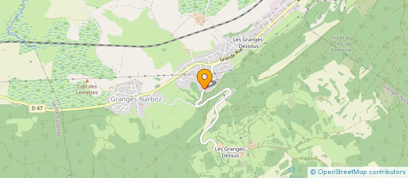 localisation de l'entreprise LES CARRIERES PONTISSALIENNES  GRANGES-NARBOZ