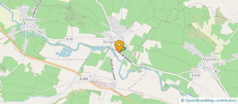 localisation de l'entreprise LES CARS DU RAZES  BRUGAIROLLES