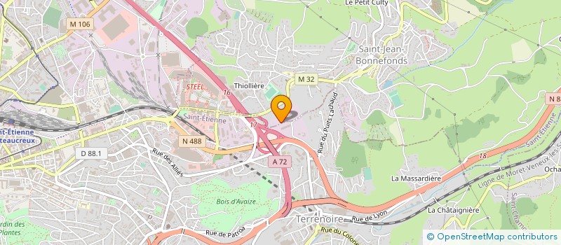 localisation de l'entreprise LES CARS SAINT CHAMONAIS  SAINT-JEAN-BONNEFONDS