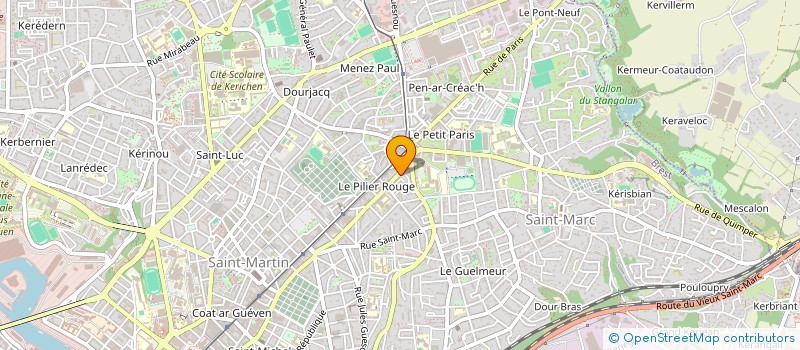 localisation de l'entreprise LES CARTES EN MAINS à BREST