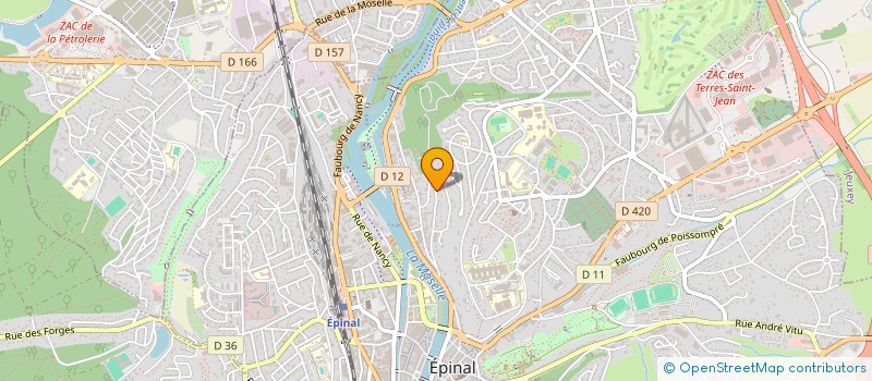 localisation de l'entreprise LES CASCADES à EPINAL