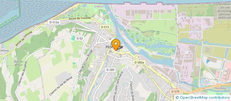 localisation de l'entreprise LES CASCADES à HONFLEUR