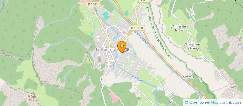 localisation de l'entreprise LES CASIERS DE L'OISANS à LE BOURG-D'OISANS