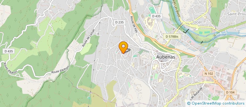 localisation de l'entreprise LES CASTAGNOLS à AUBENAS