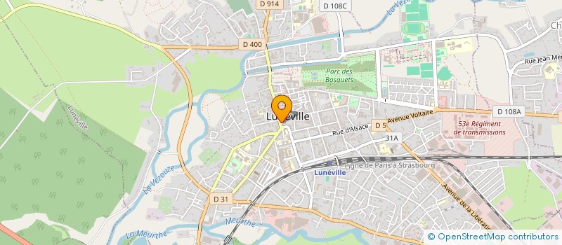 localisation de l'entreprise LES CASTORS  LUNEVILLE