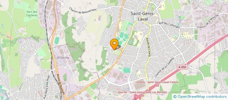 localisation de l'entreprise LES CASTORS  SAINT-GENIS-LAVAL