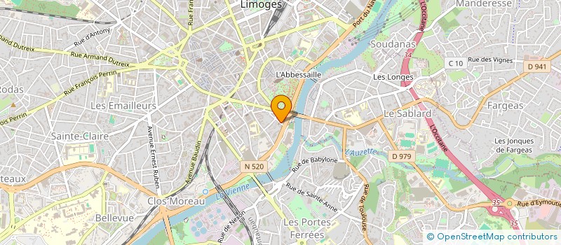 localisation de l'entreprise LES CASTORS à LIMOGES