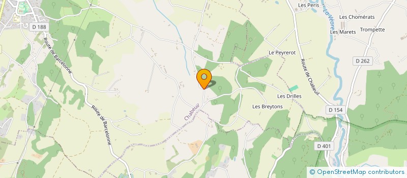 localisation de l'entreprise LES CASTORS DE LA VEORE à CHABEUIL