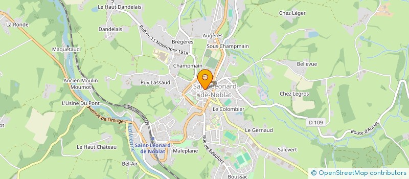 localisation de l'entreprise LES CASTORS FUGUEURS à SAUVIAT-SUR-VIGE