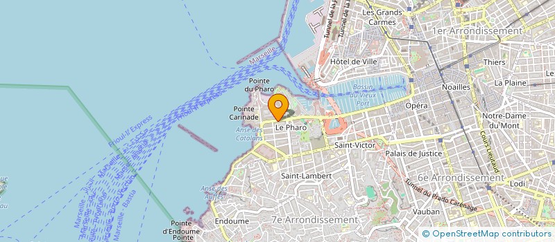 localisation de l'entreprise LES CATALANS PLAGE  MARSEILLE