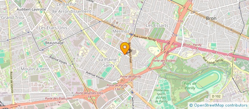 localisation de l'entreprise LES CATALPAS 8  LYON