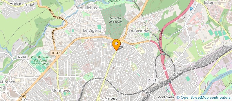 localisation de l'entreprise LES CATALYSEURS à LIMOGES