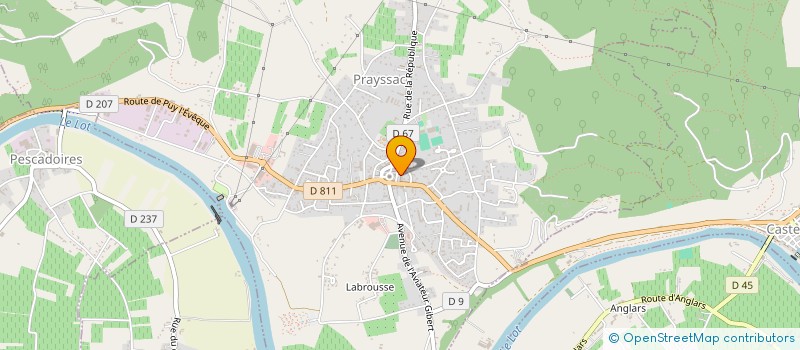 localisation de l'entreprise LES CATOUNES  PRAYSSAC