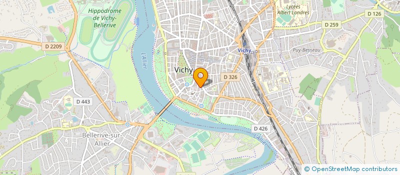 localisation de l'entreprise LES CAUDALIES à VICHY