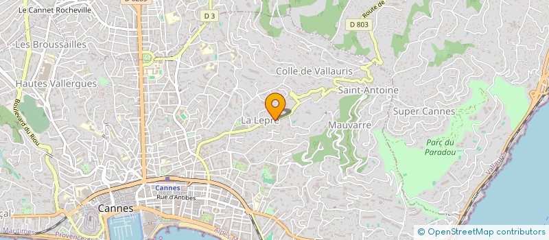 localisation de l'entreprise LES CAUDALISTES à CANNES