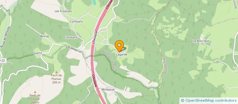 localisation de l'entreprise LES CAUSSES DE GAILLARD  BELLEFONT-LA RAUZE