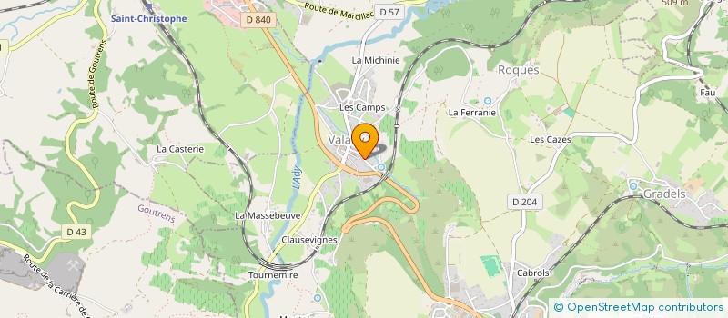 localisation de l'entreprise LES CAUSSES VALLON  VALADY