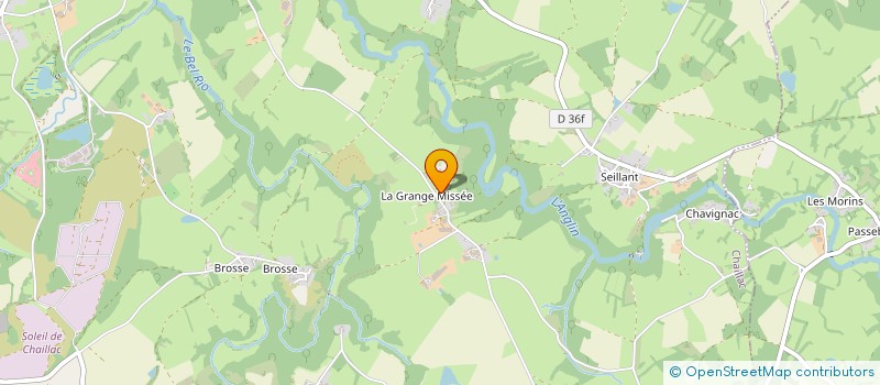 localisation de l'entreprise LES CAVALIERS DE CONCOURS DES ECURIES DE LA GRANGE MISSEE à CHAILLAC