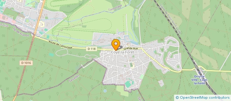 localisation de l'entreprise LES CAVALIERS DE L'OISE  COYE-LA-FORET