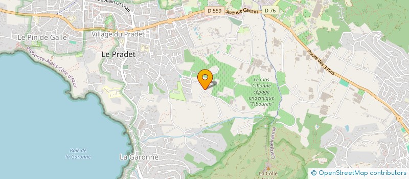 localisation de l'entreprise LES CAVALIERS DE LA CIBONNE à LE PRADET