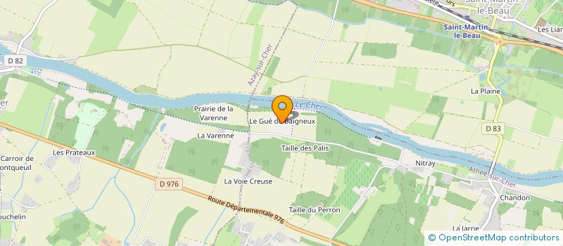 localisation de l'entreprise LES CAVALIERS DE LA PETITE VALLEE  ATHEE-SUR-CHER