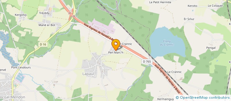 localisation de l'entreprise LES CAVALIERS DE LAPAUL  LOCOAL-MENDON