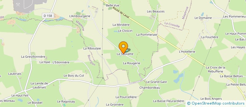 localisation de l'entreprise LES CAVALIERS DE LAS  LA CROIXILLE